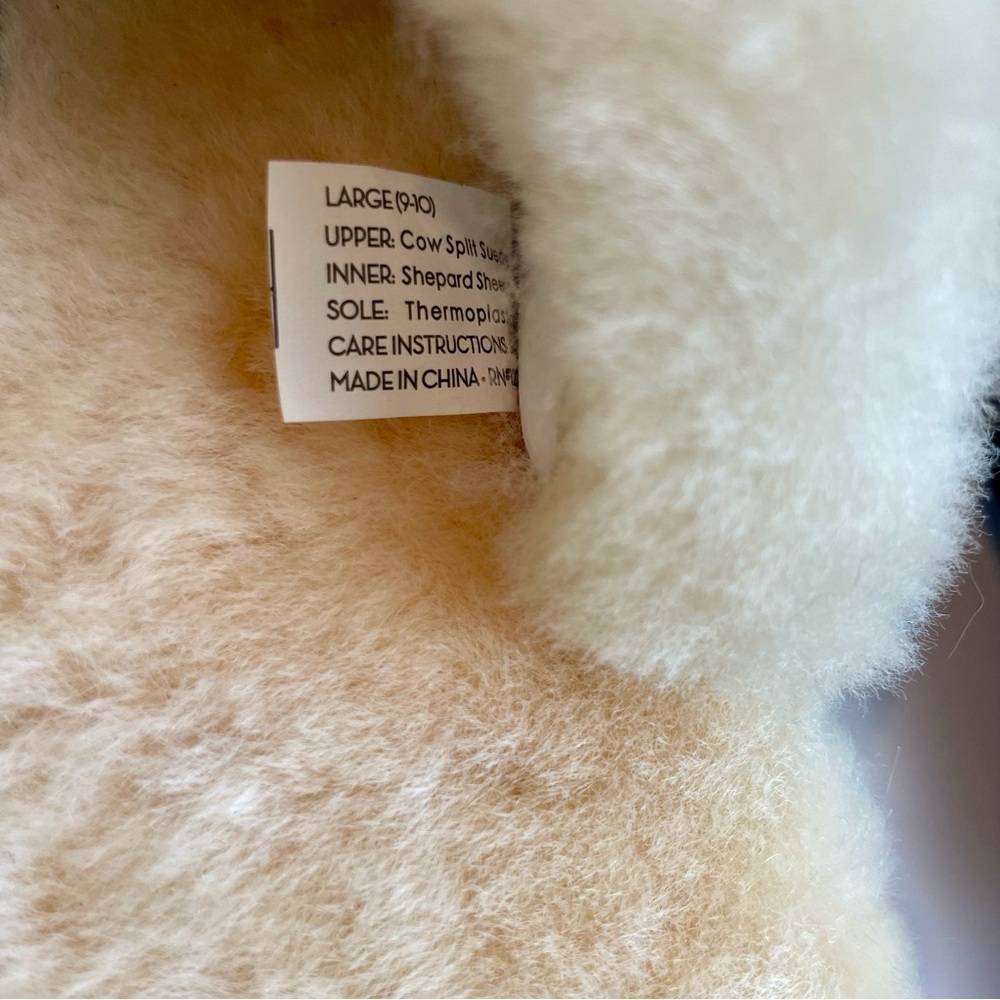 Catherine Malandrino Shearling Lined Genuine Suede Slippers Sz 9-11 Large NWB - Picture 7 of 12